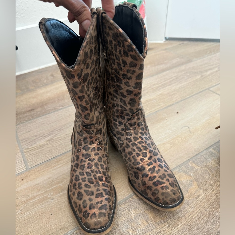 Roper Leopard Print Cowboy Boots size 13